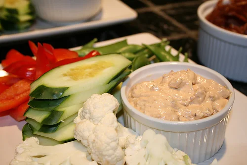 a trio of DIPS for your holiday vegetable platter