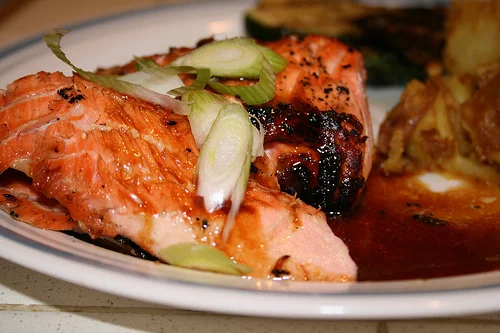 A Sliver of Soy Maple Salmon