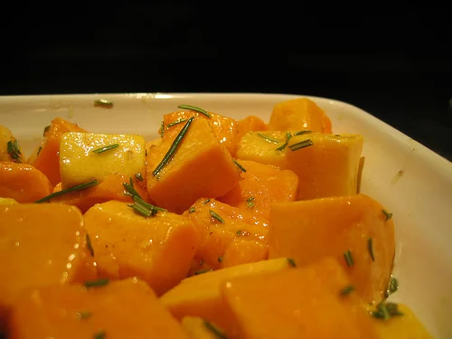 Roasted Vegetables: Spicy Sweet Potatoes