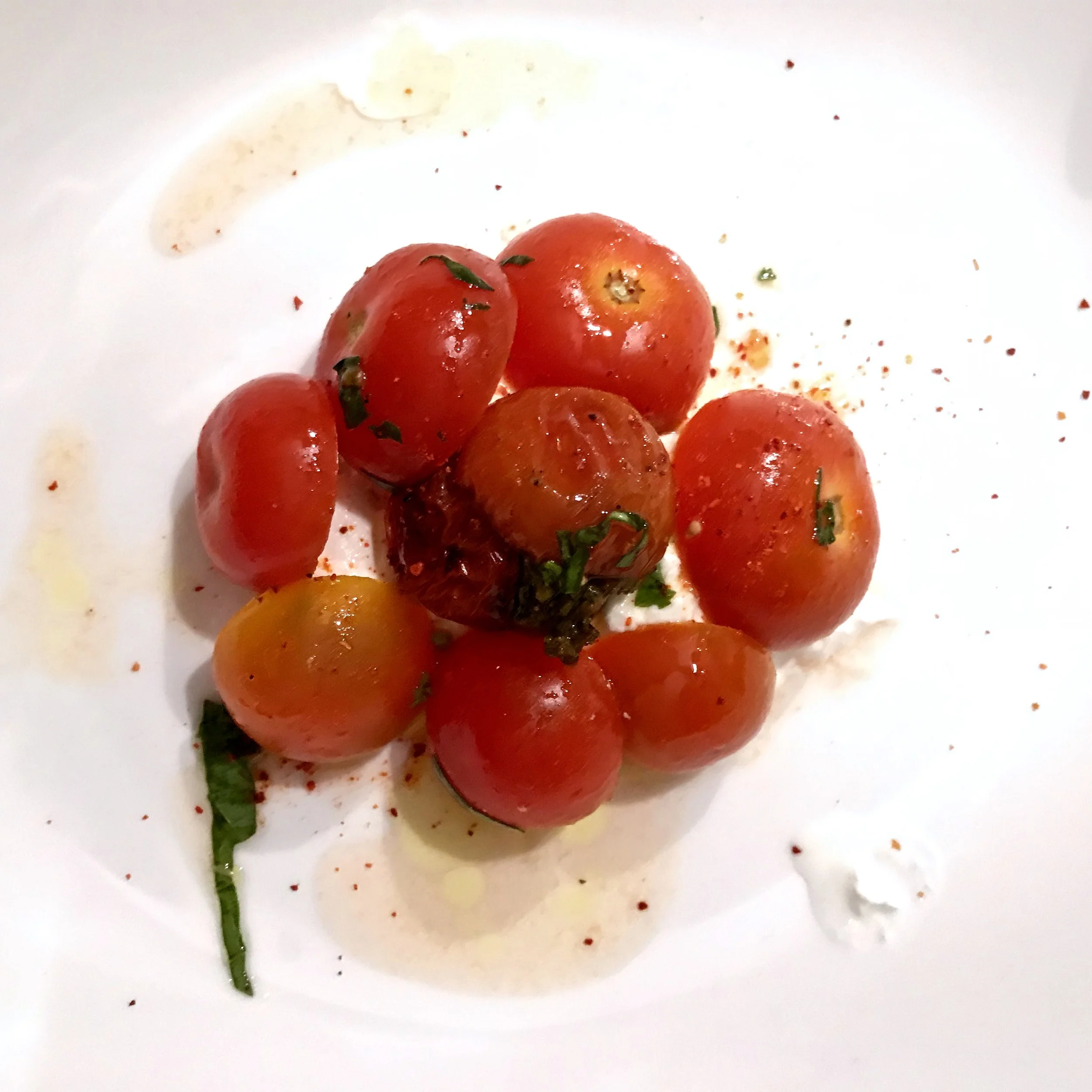 Tomatoes and burrata 