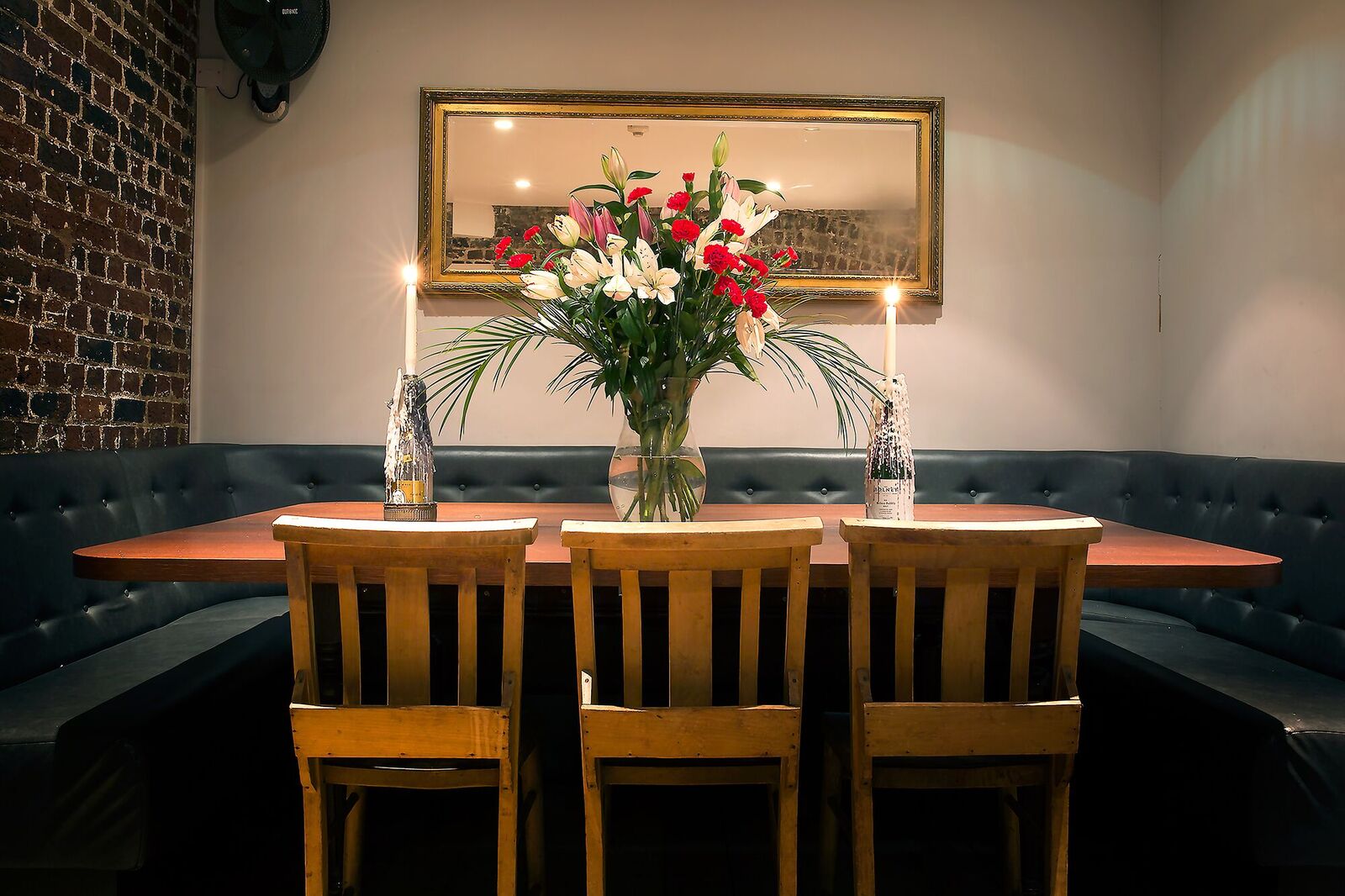 Our group tables have capacity for 12
