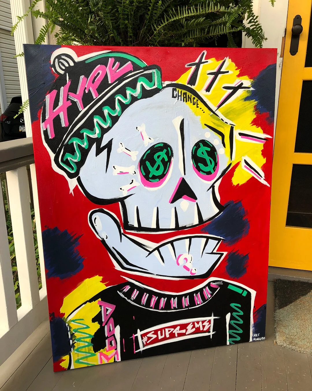 Blessed (3ft.x2ft.) - acrylic & marker on canvas - $350.00 To purchase email maxnungesser@gmail.com