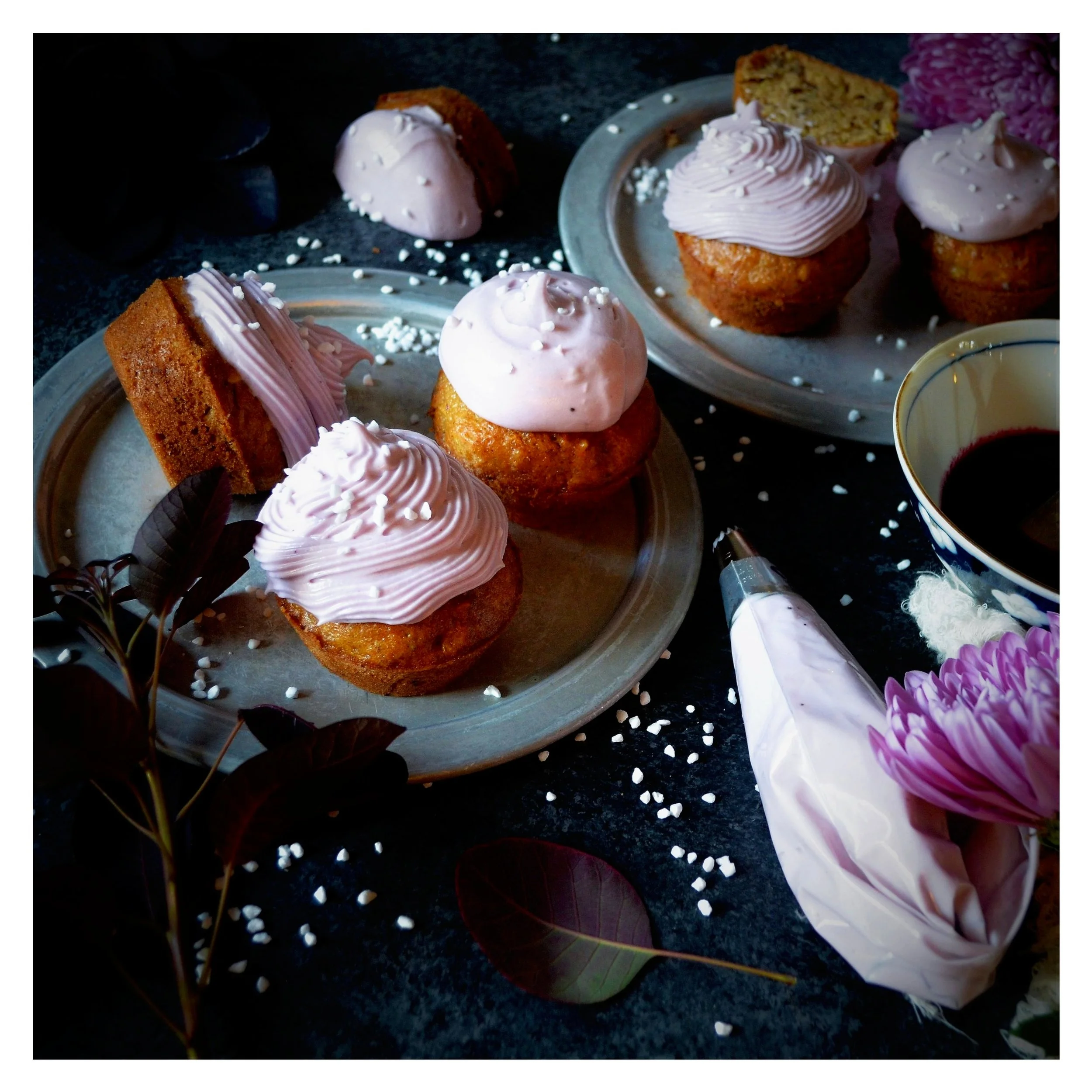 Ginger Blueberry Zucchini Muffcakes