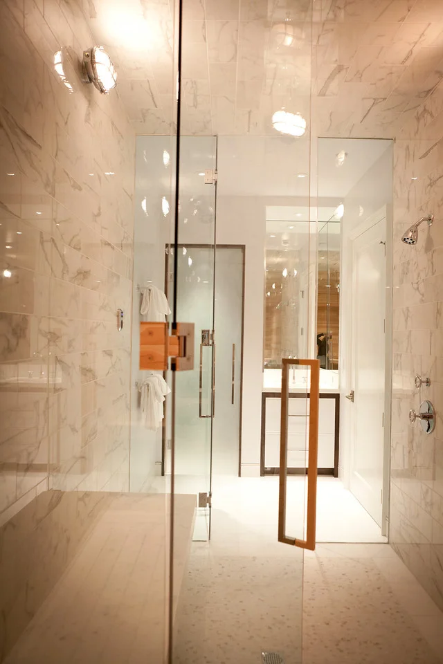 bathroom, modern, faucet, white marble , sauna, shower