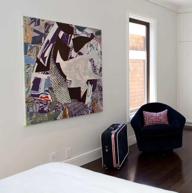 modern bedroom, chair, club chair, clean, white room