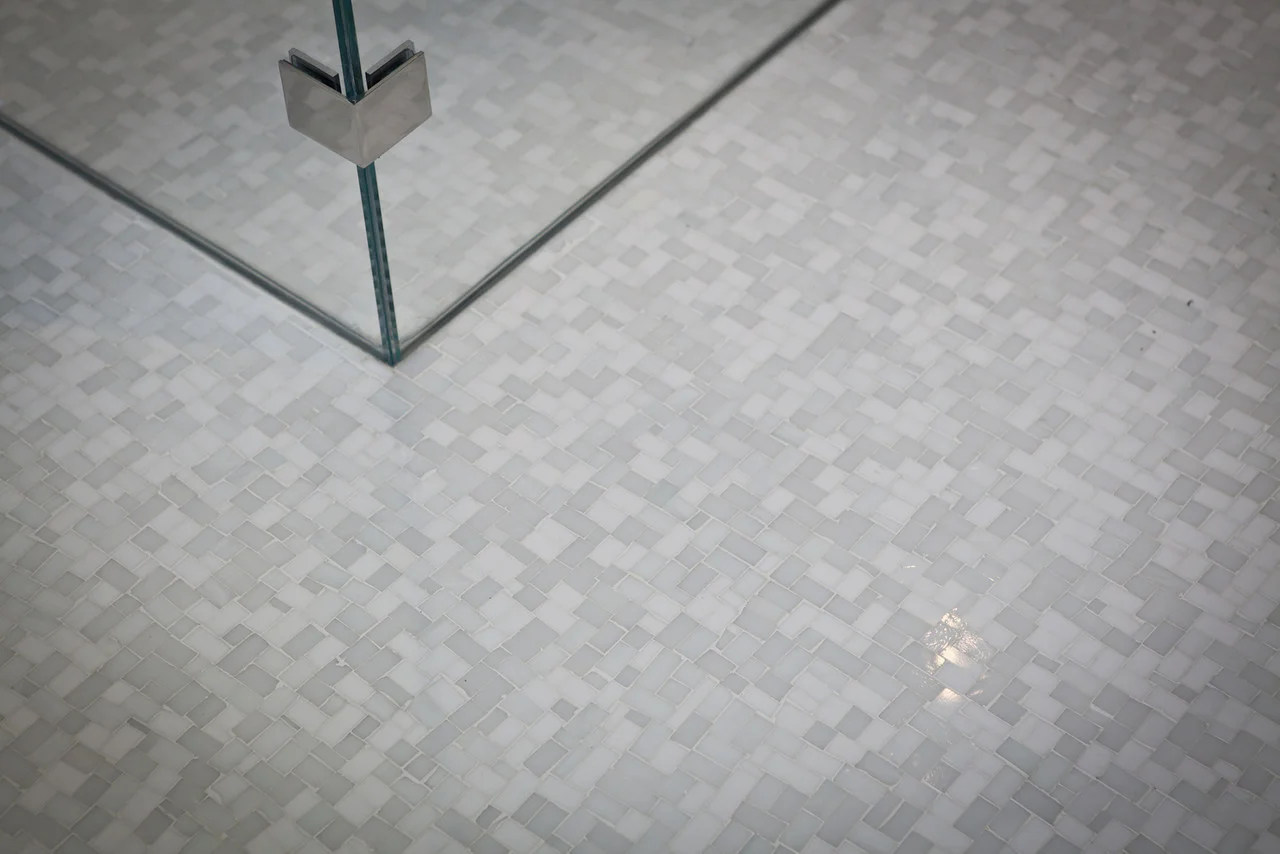 bathroom floor, bathroom tile, mosaic tile, marble tile, shower