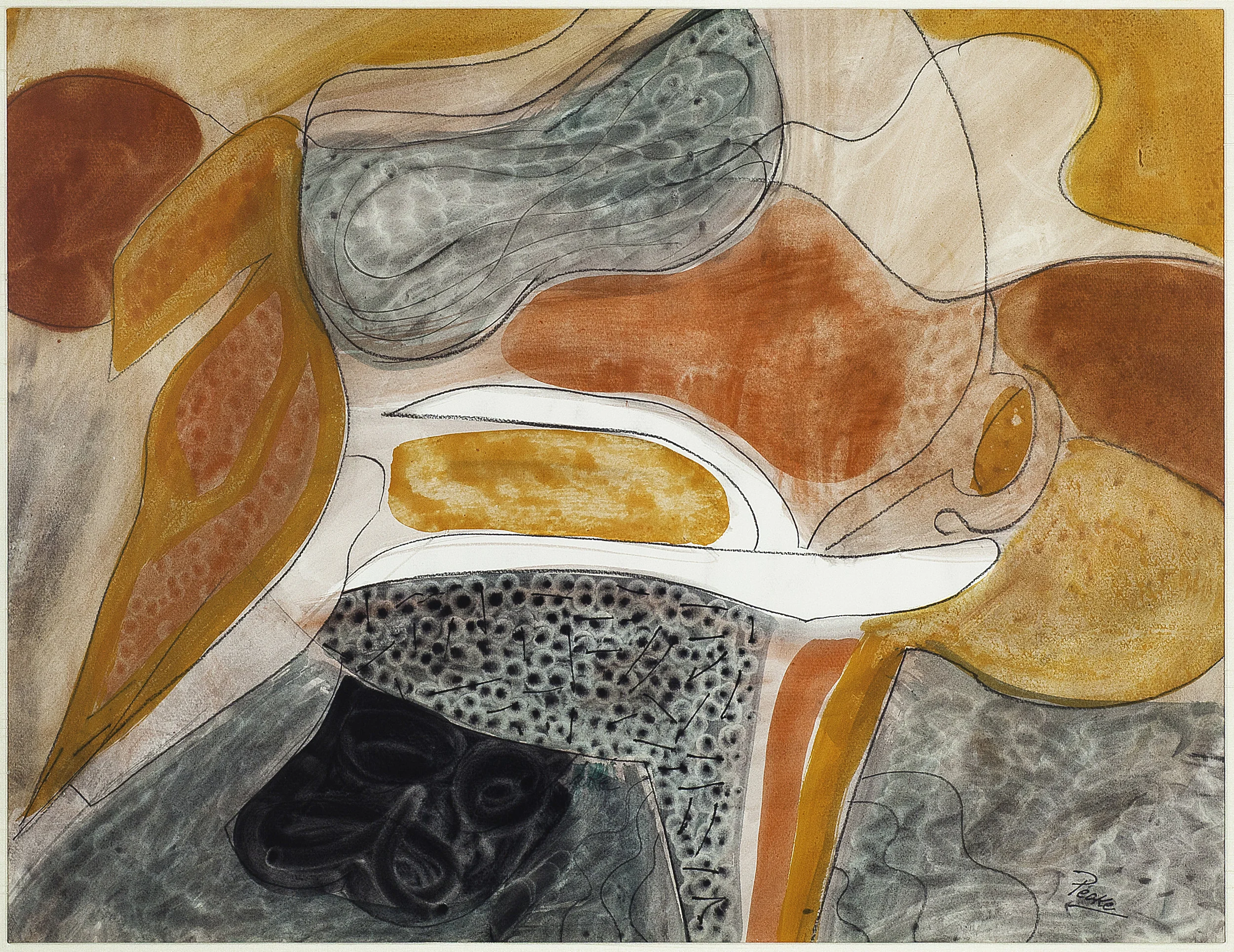 Channing PEAKE Biomorphic Rhythmics c. 1975