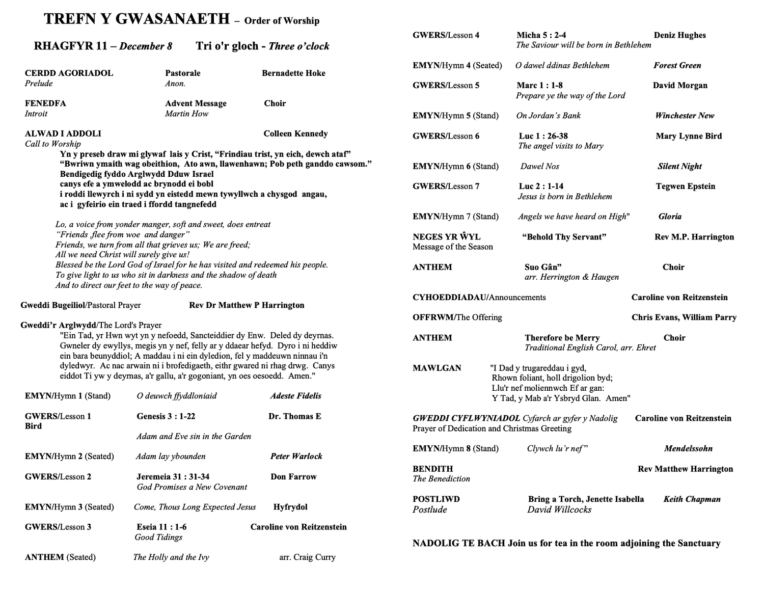 Sermons — Welsh Congregation of New York City