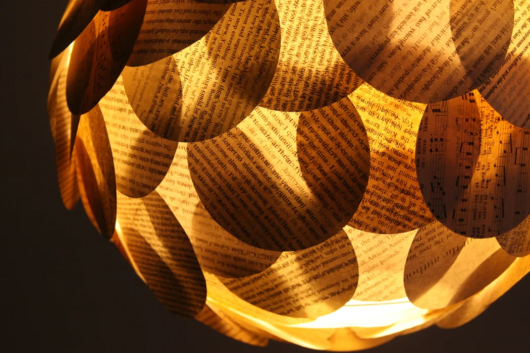 Manhasset Mixed Book Page Pendant | by Aster + Quail | www.asterandquail.com