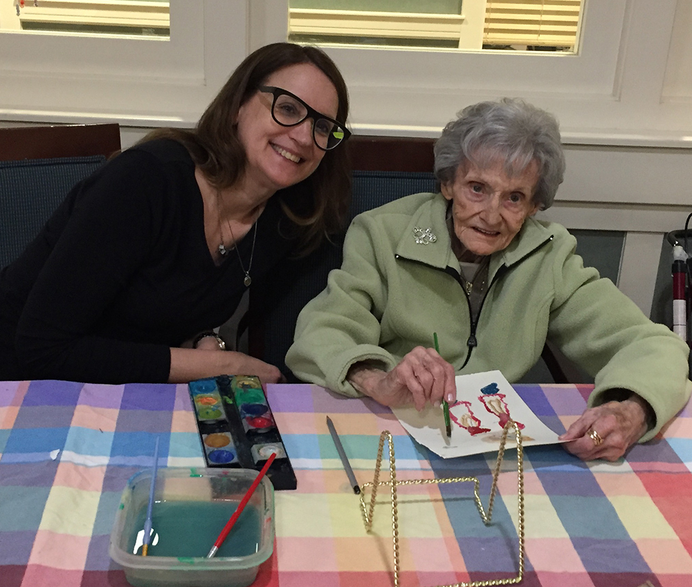Me and my mom enjoying a Memories in the Making Class. 