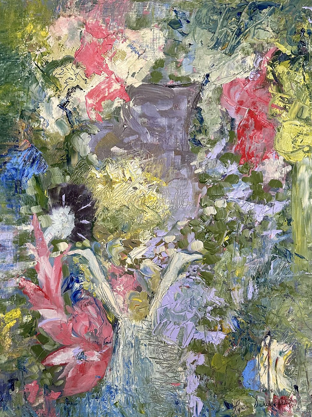 Contemporary Abstract Oil Painting Botanical