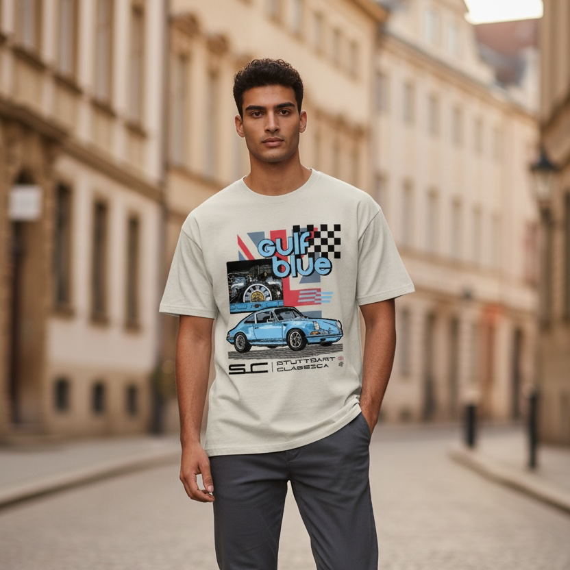 Unisex Gulf Blue Stuttgart Classica T Shirt