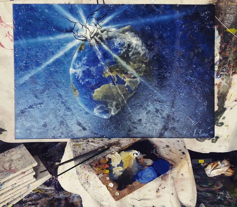 “Hands of Light Over Gaia”,     2015