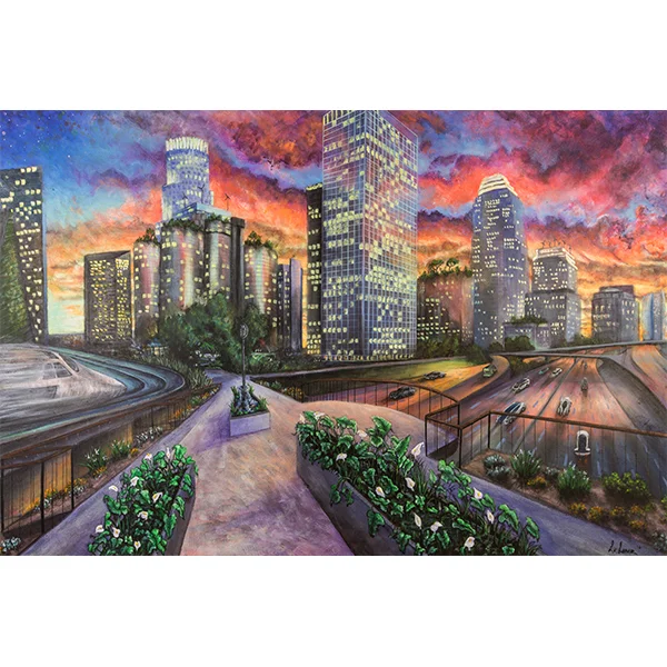 "A Vision for Los Angeles", &nbsp; &nbsp; 2016Mixed Medium on Canvas40in. x 60in.&nbsp;-price upon request-Luke Lamar