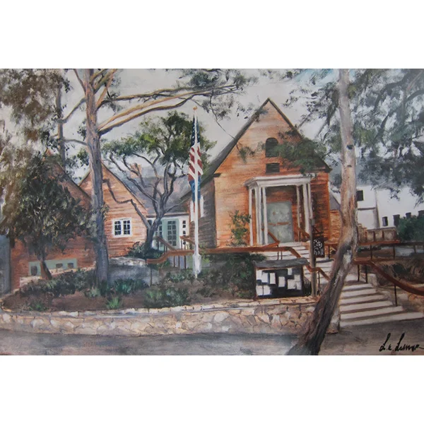 "Carmel City Hall", &nbsp; &nbsp; 2011Oil on Linen24in. x 36in.&nbsp;-private collection-Luke Lamar