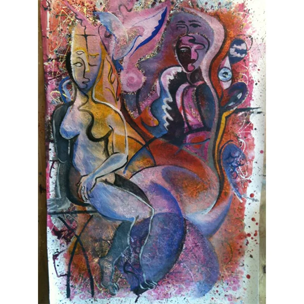 " Inner Alchemist", &nbsp; &nbsp; 2012Mixed Medium on Paper36in. x 48in.-Private Collection-Luke Lamar 