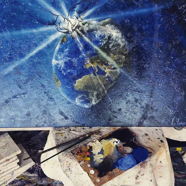 "Hands of Light", &nbsp; &nbsp; 2015Oil on Canvas24in. x 36in.-sold-Luke Lamar