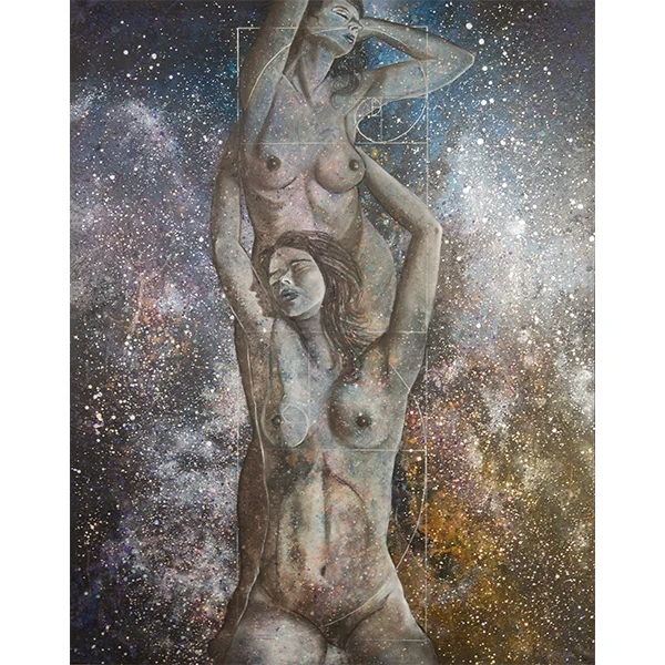 "Dark Night of the Soul", &nbsp; &nbsp; 2015Mixed Medium on Canvas40in. x 60in.-Private Collection-Luke Lamar