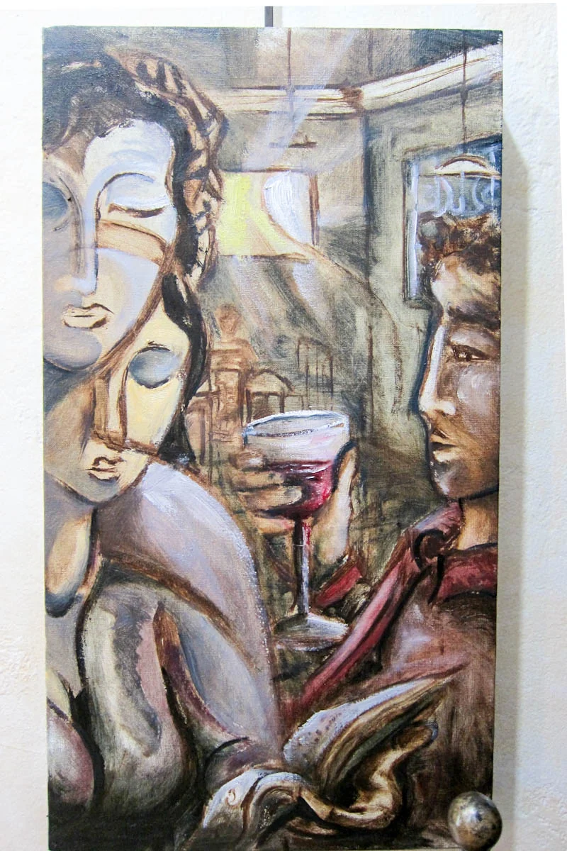 "Constance Wine Room",Oil on Linen18in. x 30in.&nbsp;-Private Collection-Luke Lamar