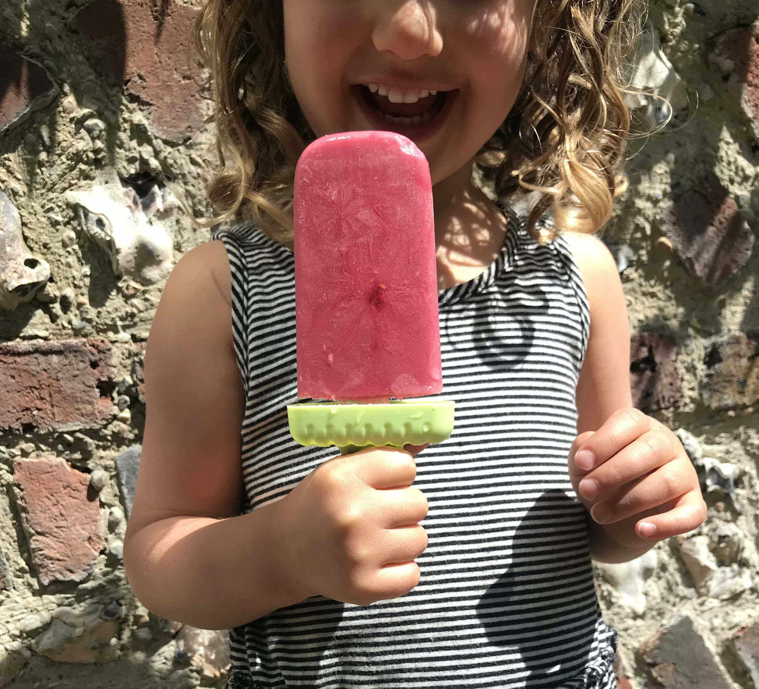 Kefir and Raspberry Ice Lollies