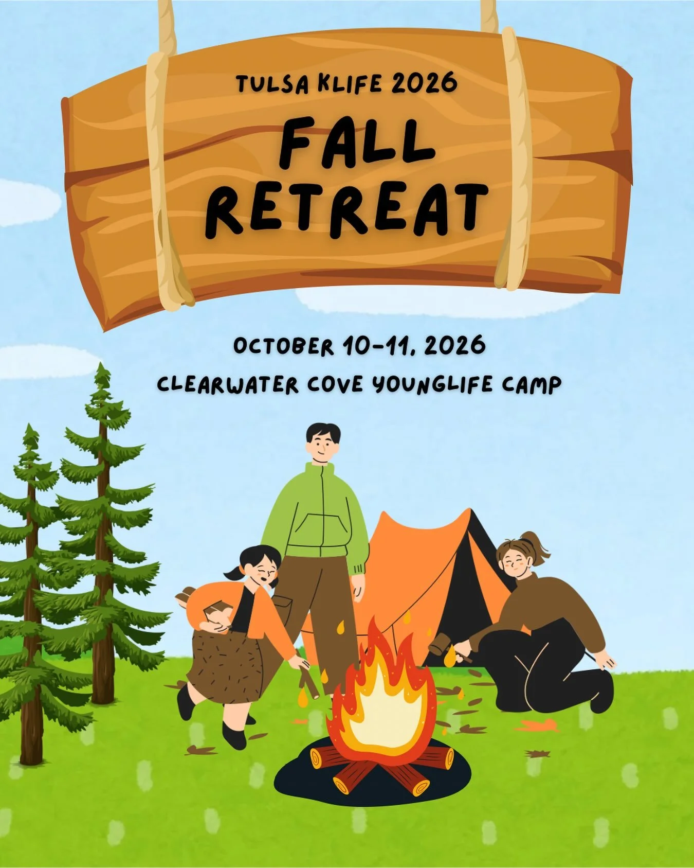 🍂 FALL RETREAT 🍂

We are officially counting down to Fall Retreat! We can&rsquo;t wait for a weekend full of fun, community, and making memories together! 🤍

Registration closes THIS FRIDAY, October 2nd! Don&rsquo;t miss out! Sign up today! 🙌 Lin