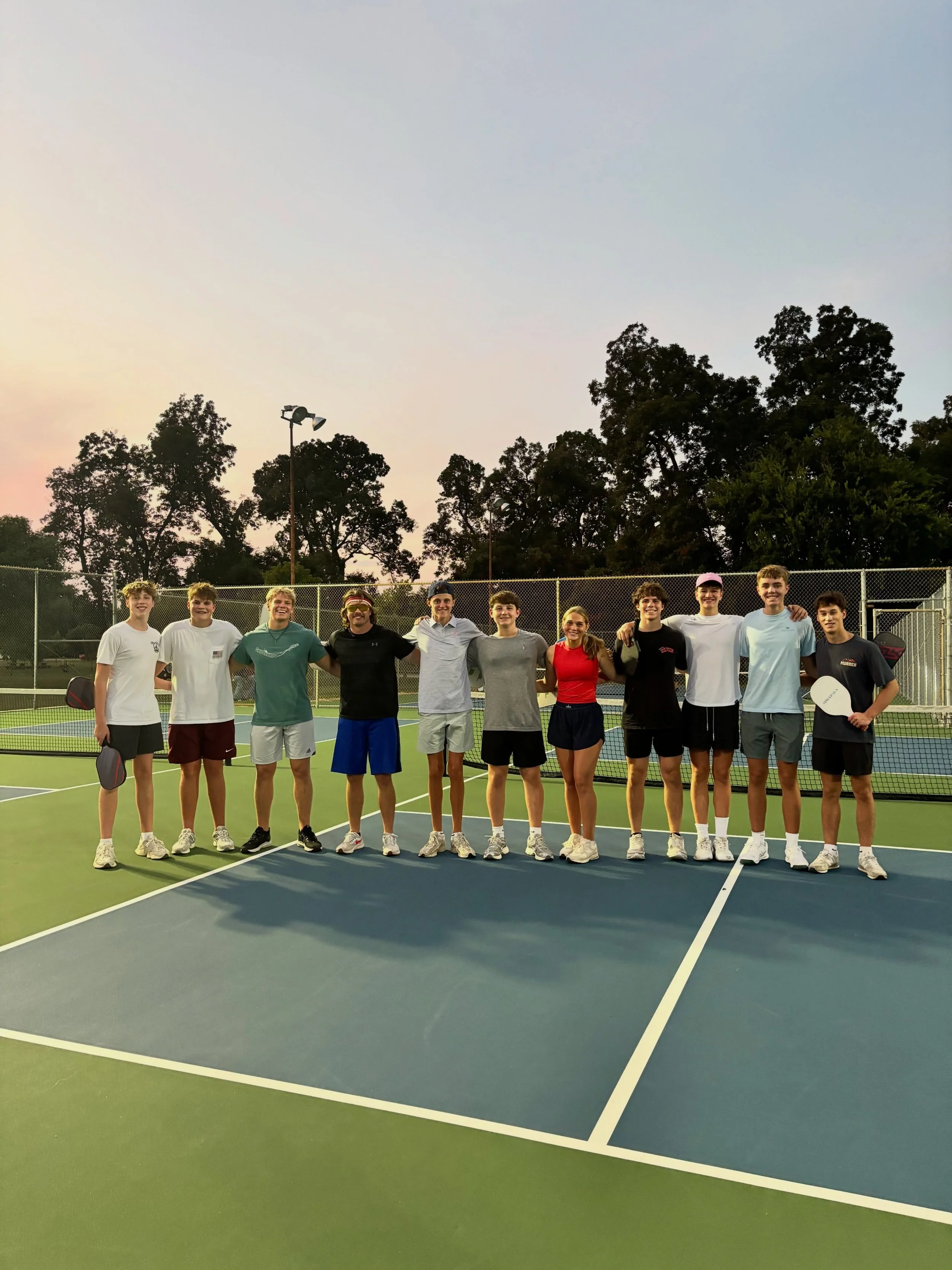 Such a fun night of pickleball! 🏓🤍 So thankful for the time together, lots of laughs, and a little friendly competition!