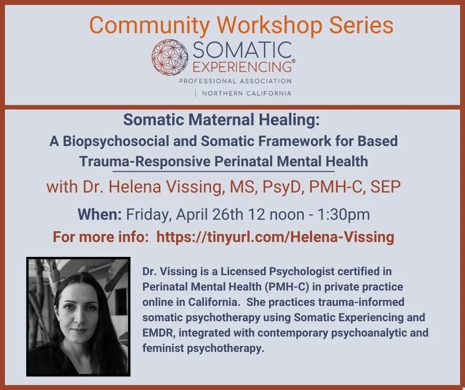 Somatic Maternal Healing: A Biopsychosocial and Somatic Framework for Based Trauma-Responsive Perinatal Mental Health.