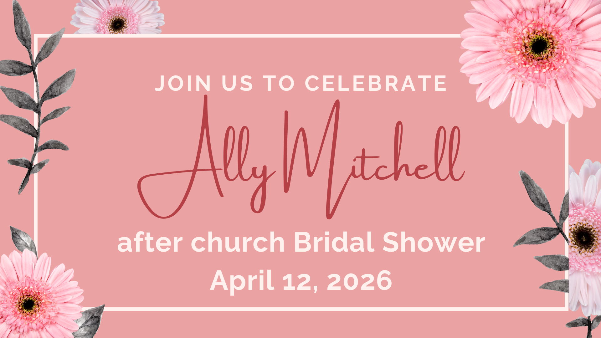 Ally Bridal Shower Lobby after church