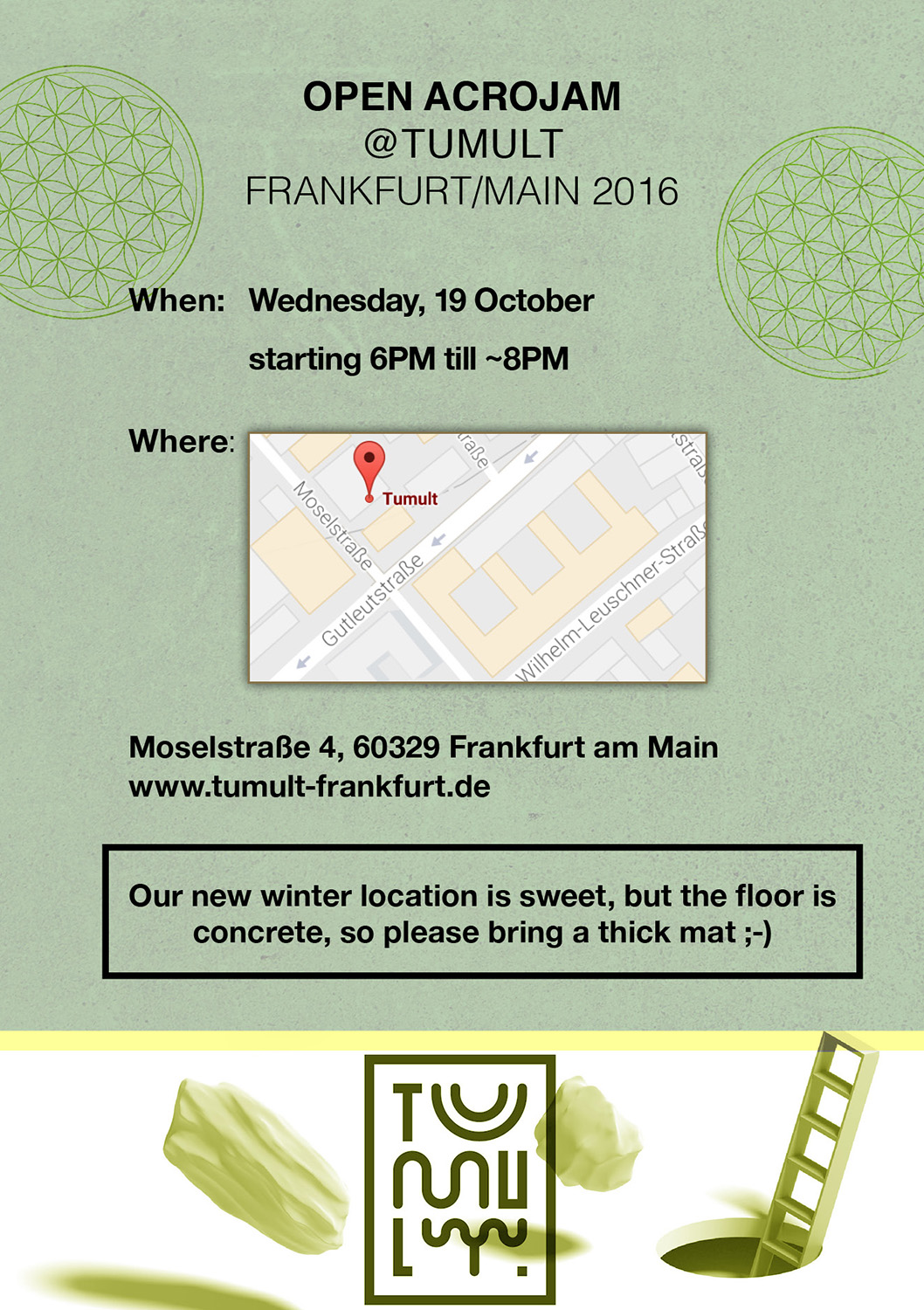 New location! :) thank you www.tumult-frankfurt.de