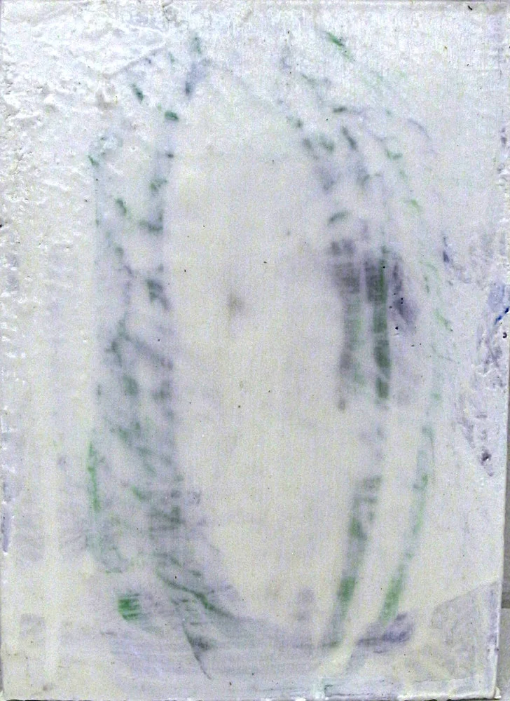 Meditative-Structure-L.007 – Candle Light, Mixed Media on Linoleum (2013)