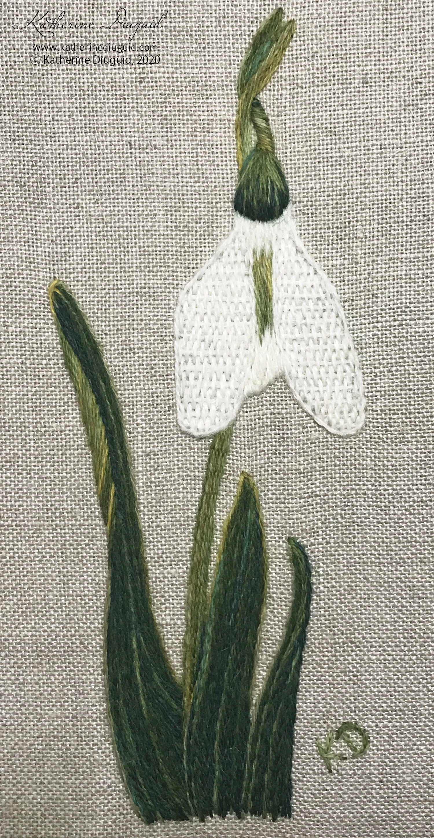 Snowdrop Embroidery Workshop at Sarah P. Duke Gardens