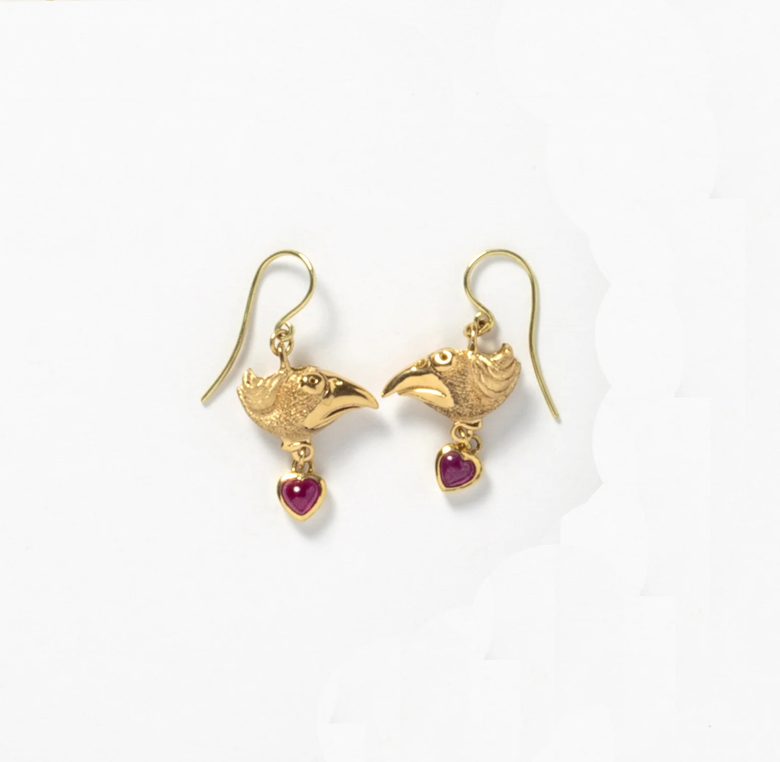 Two Ravens in Love earrings 