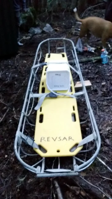 Thanks to Revelstoke Search and Rescue and Selkirk Tangiers Heli Skiing for the spineboard and basket stretcher.