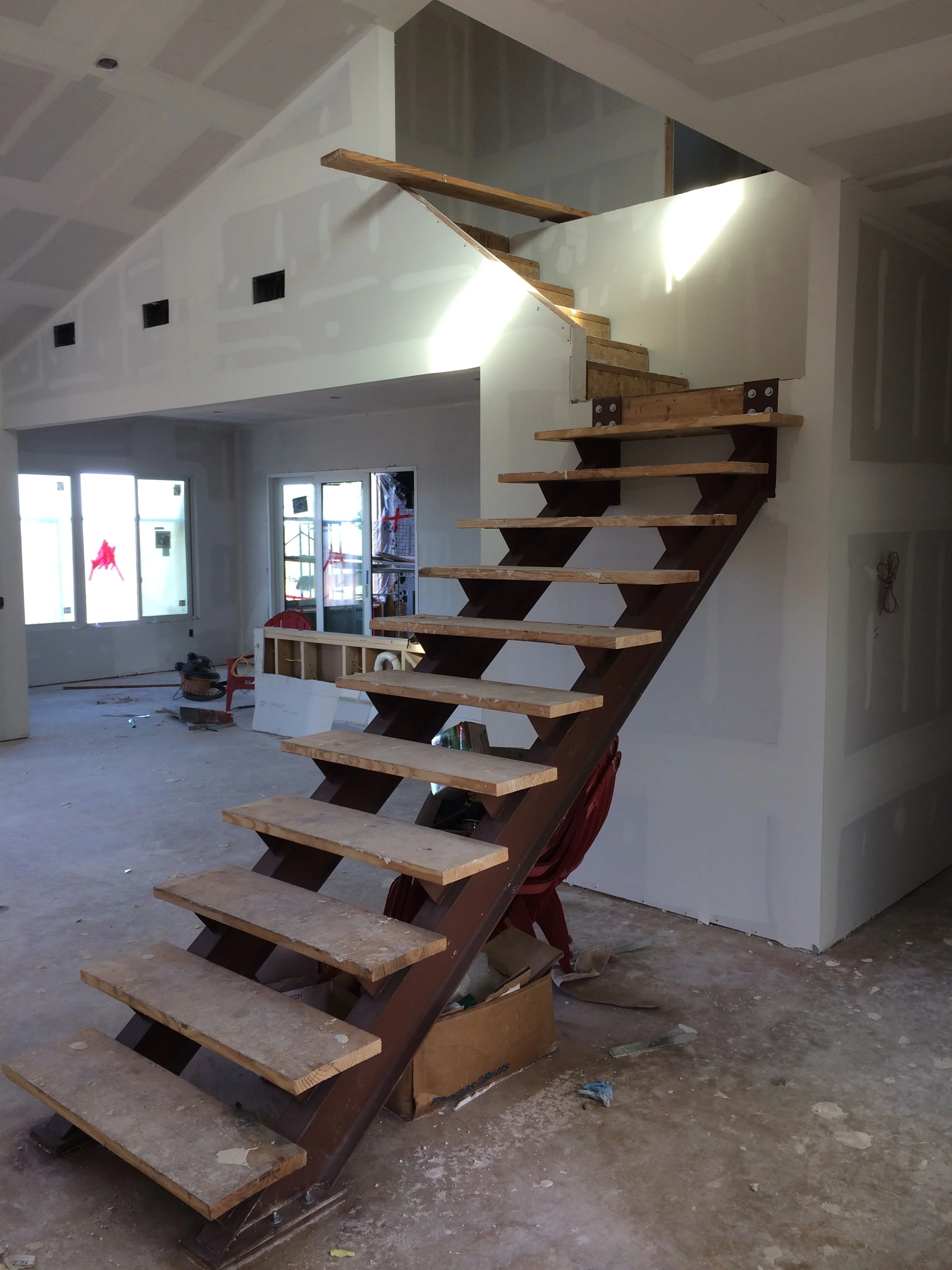  The beginning of some interior stairs that we are building.&nbsp; 