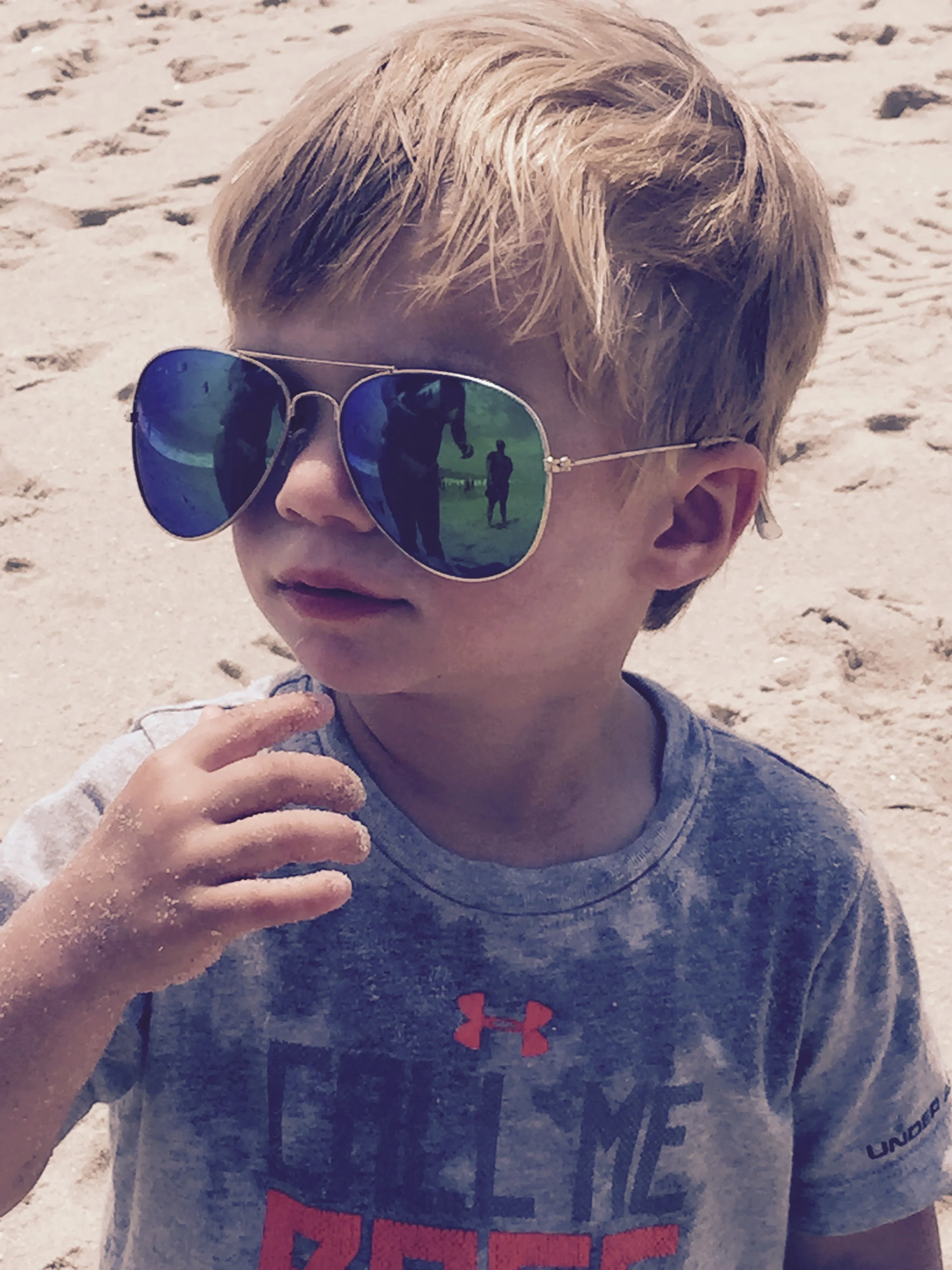  This is my son at the beach in New Jersey