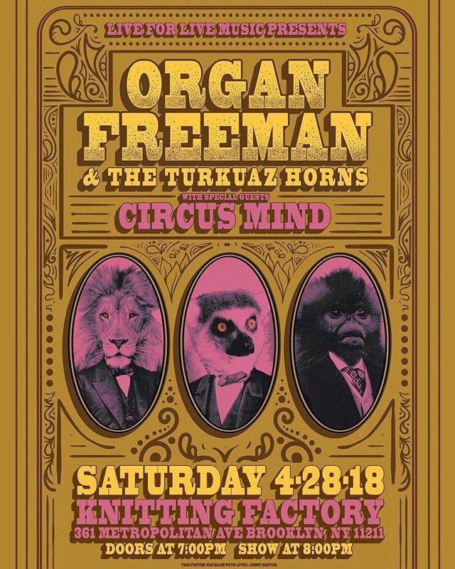 NYC! We’re coming to the Knitting Factory Brooklyn with the Turkuaz horns on April 28th! Special guests Circus Mind will be joining us. 
More info: https://l4lm.com/2GhXval