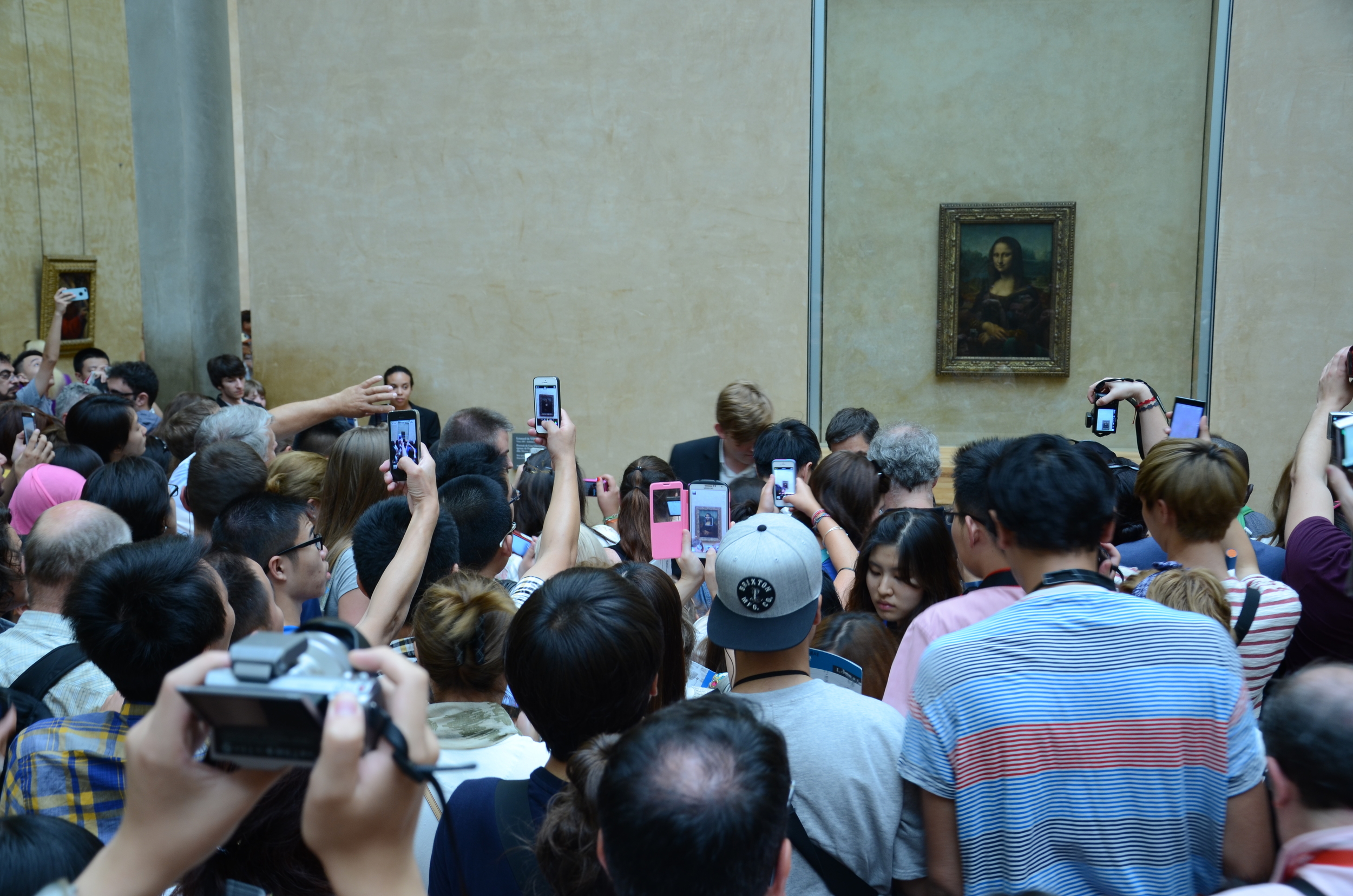  View of the  Mona Lisa  at the Louvre today. 