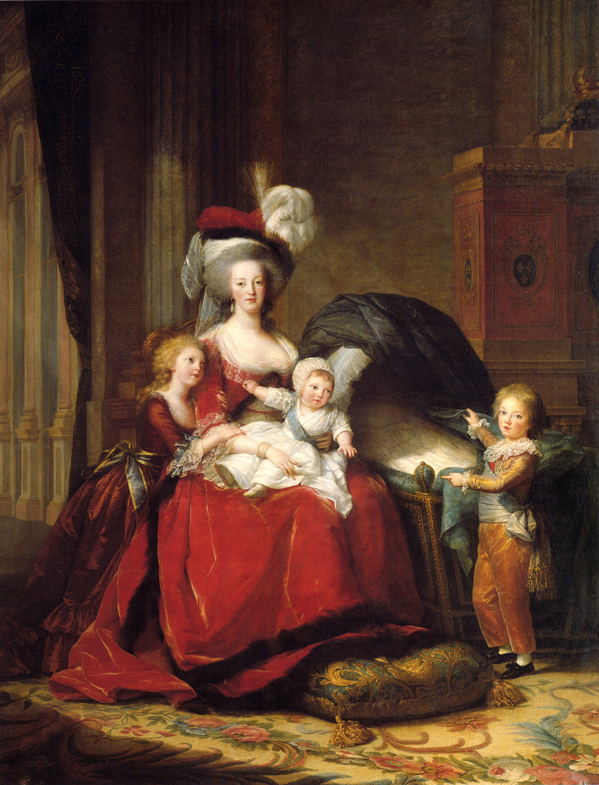 Elisabeth Vigée Lebrun, Marie Antoinette and Her Children, 1787, oil on canvas, Palace of Versailles