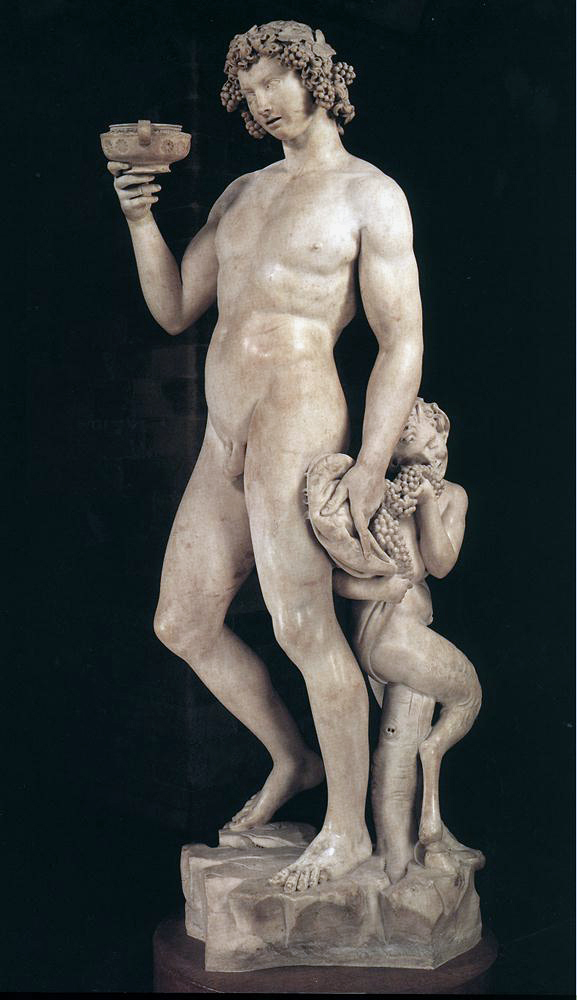 Michelangelo, Bacchus, 1496–1497, Bargello, Florence, Italy