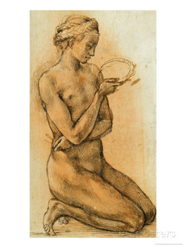 Michelangelo, Study of a Nude Woman, Musée du Louvre, France