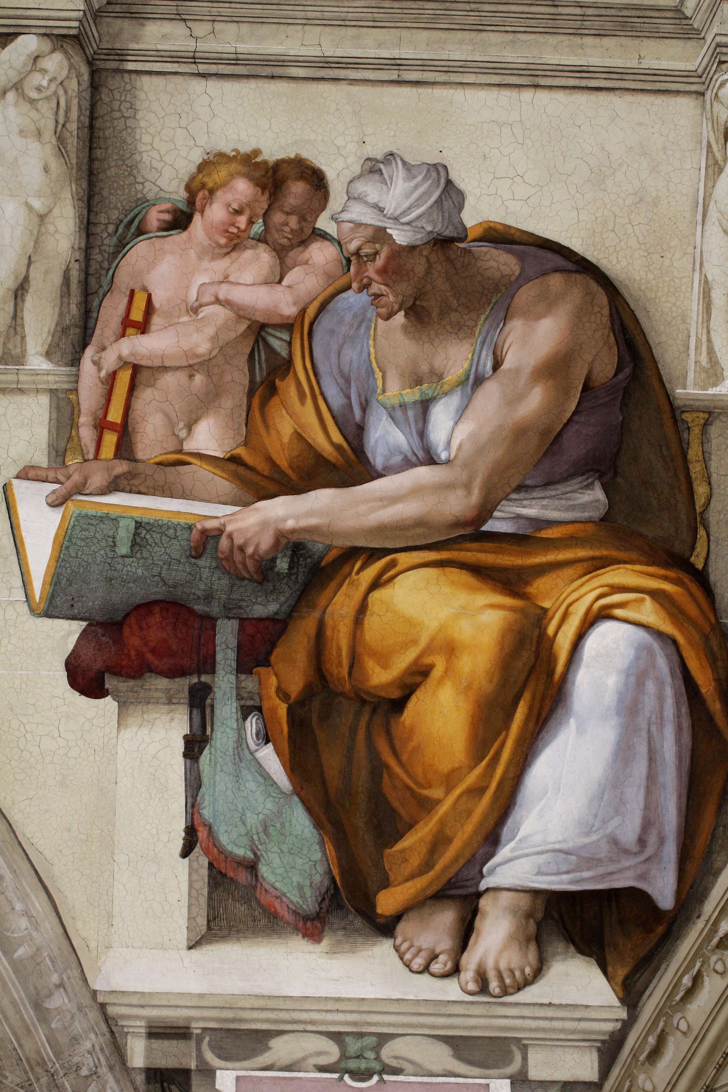 Michelangelo, Cumaen Sibyl from the Sistine Chapel Ceiling, painted 1508-1512