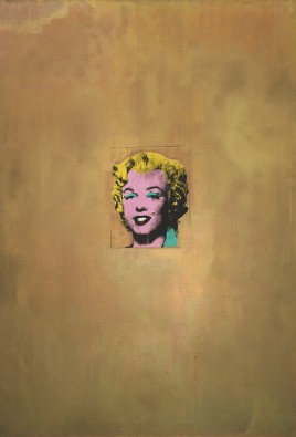 Gold Marilyn Monroe  Andy Warhol (American, 1928–1987)  1962. Silkscreen ink on synthetic polymer paint on canvas, 6' 11 1/4" x 57", Museum of Modern Art, New York