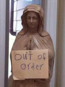 From a skeptic's website: An "Out of Order" Virgin Mary