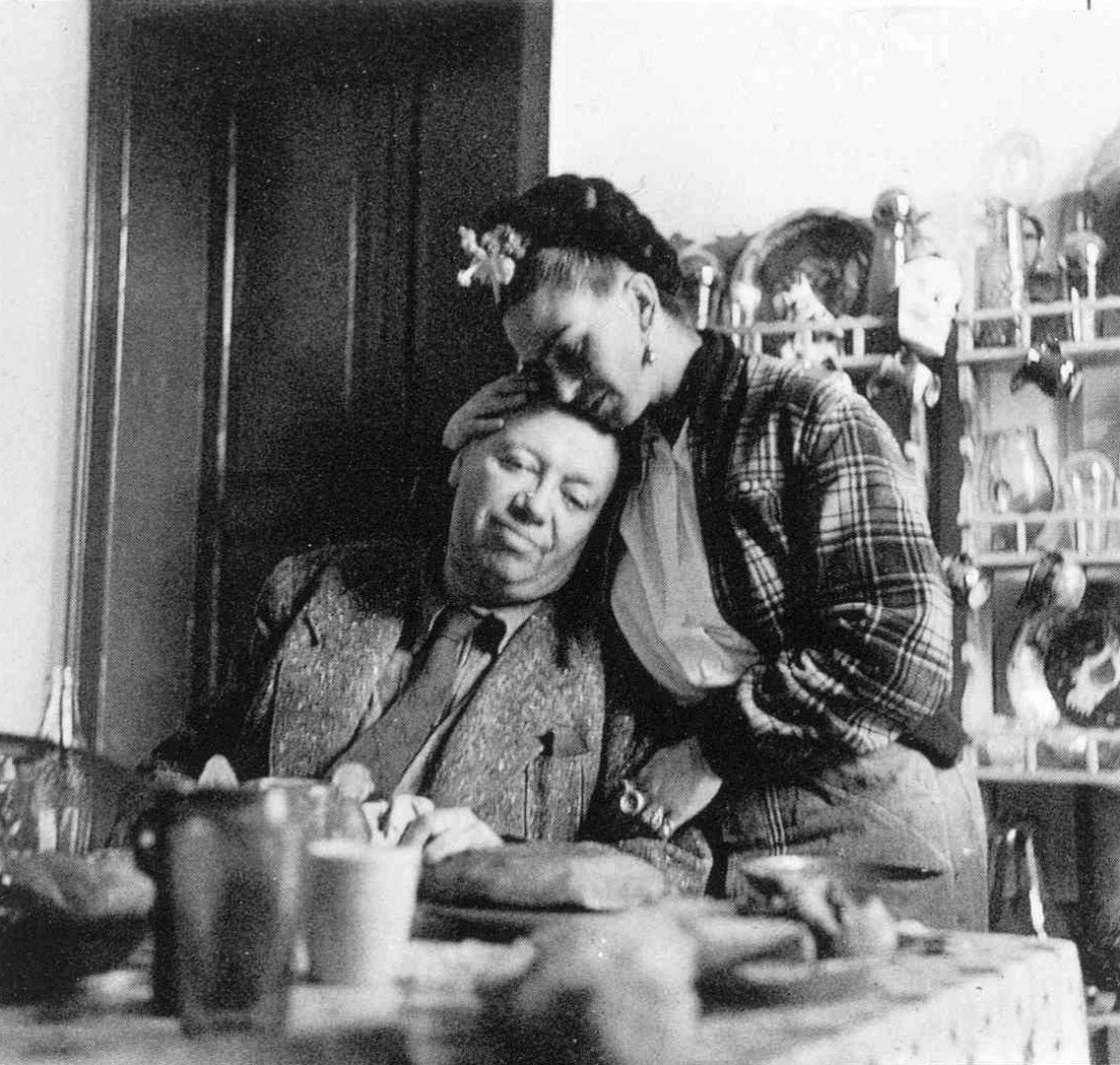 Frida Kahlo and Diego Rivera photographed by Emmy Lou Packard, 1941