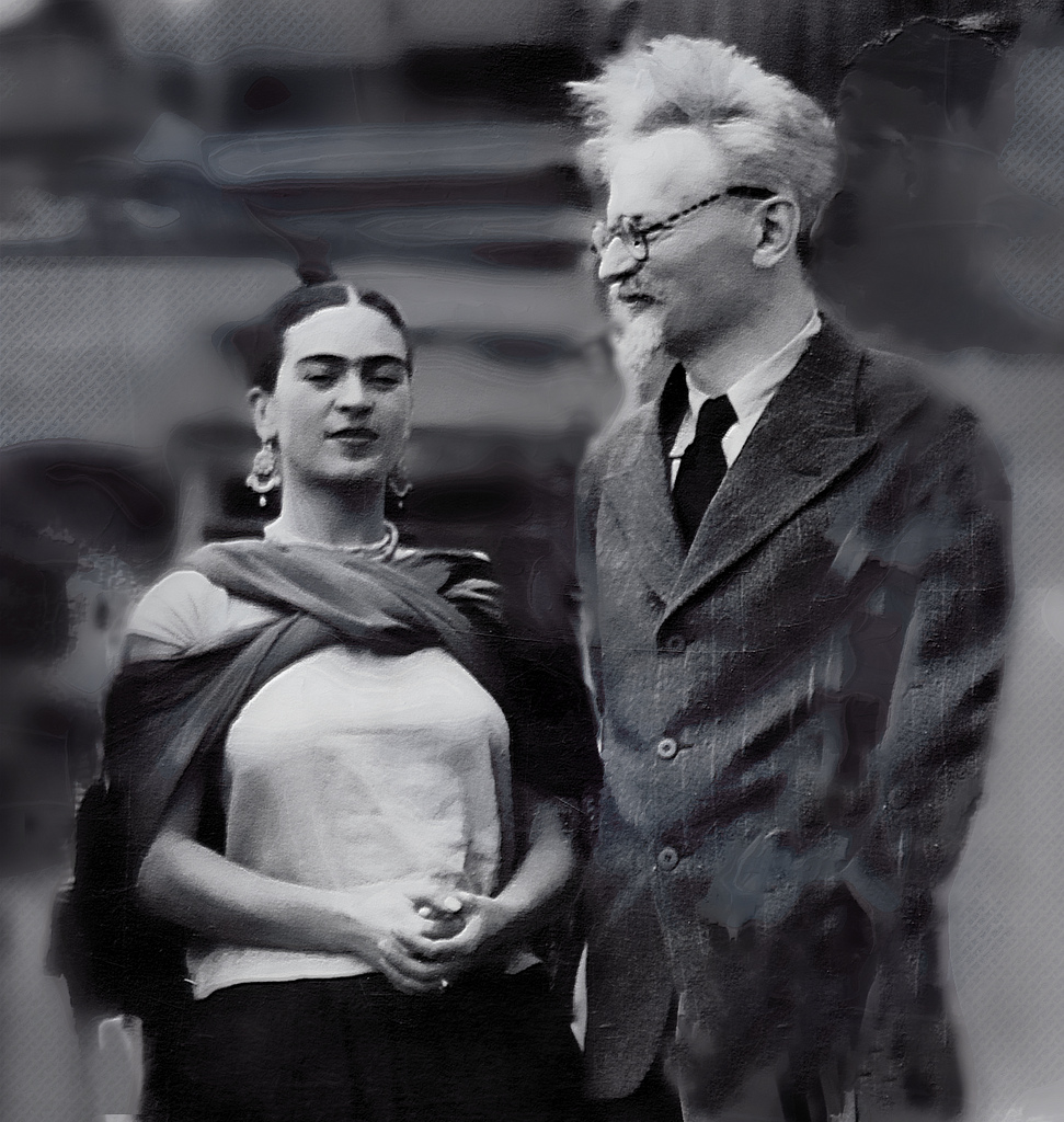 Frida Kahlo and Leon Trotsky, January 1937.