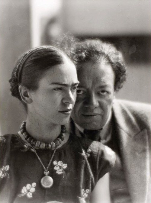 Diego Rivera and Frida Kahlo in Mexico, 1933, Photograph by Martin Munkácsi