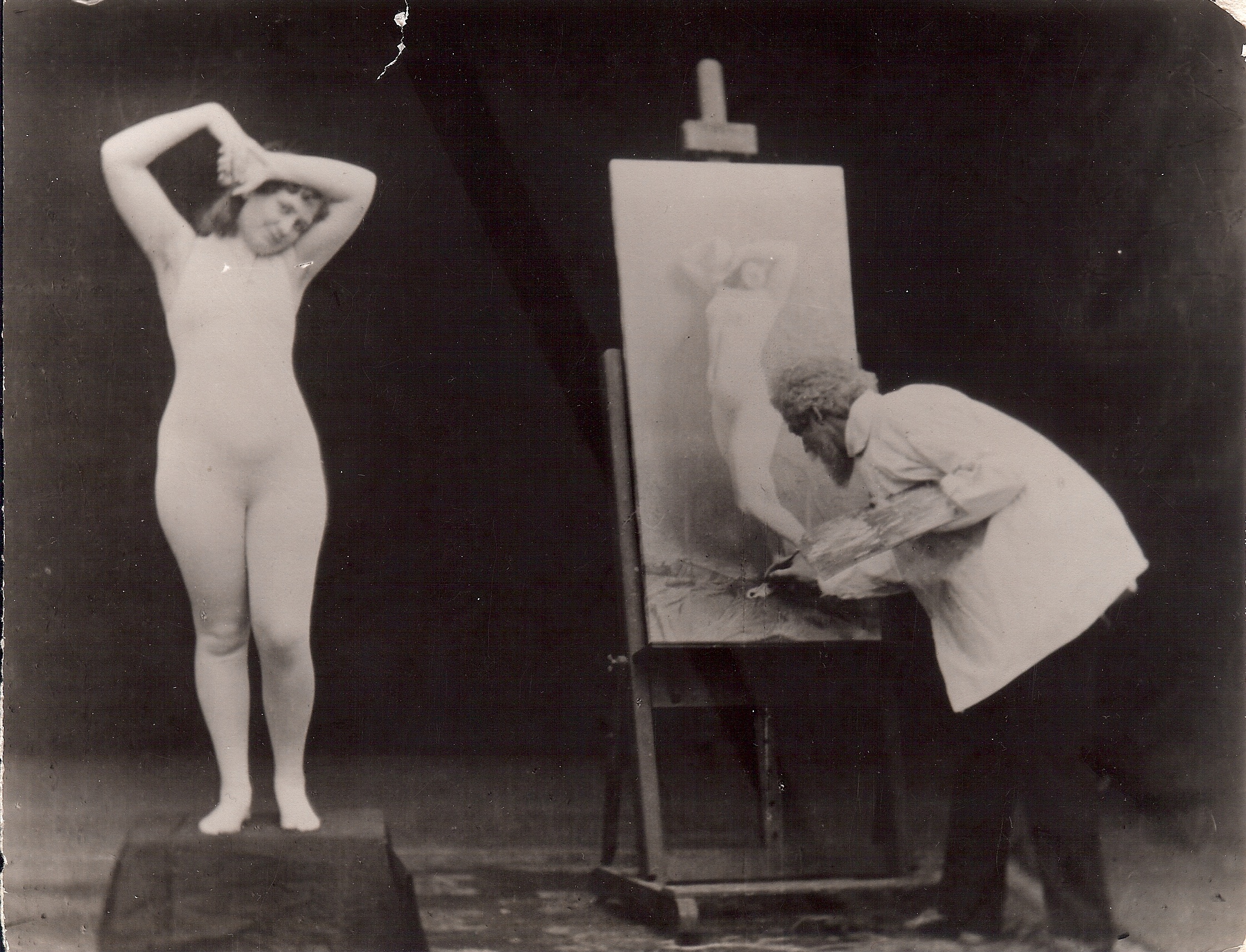 Artist and Model, photography, c.1900