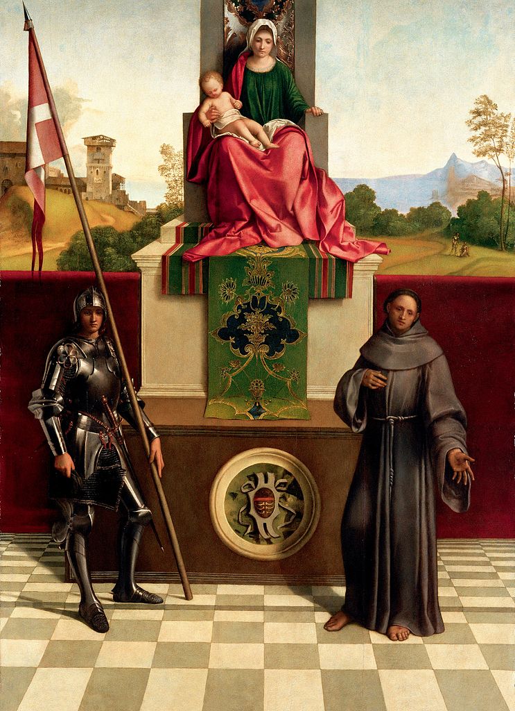 Giorgione, Madonna and Child between Saint Nicasius and Saint Francis, also known as Castelfranco Madonna, c. 1502, tempera on panel