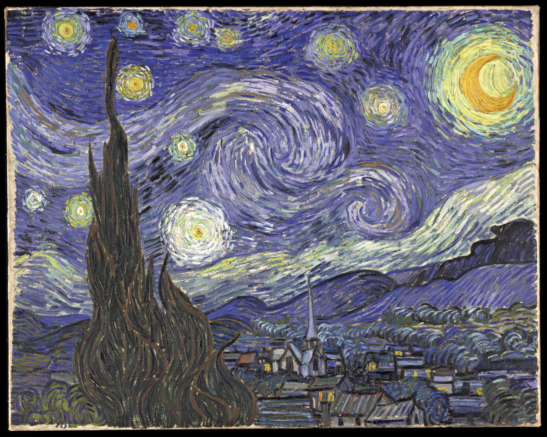 Vincent van Gogh, The Starry Night, 1889, oil on canvas, 73.7 x 92.1 cm. (The Museum of Modern Art)