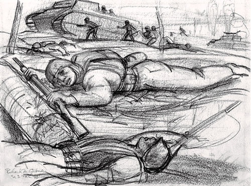 Раненый пример. Зарисовки на тему войны. Рисунок про войну.